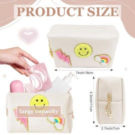 58 Pcs Preppy Makeup Bag Set Aesthetic Cosmetic Bag Travel Makeup Pouch Toiletry Bag 7 Heishi Surfer Bracelets with 50 Cute Stickers for Women Girls Teens Gifts 58 Pcs Preppy Makeup Bag Set Aesthetic Cosmetic Bag Travel Makeup Pouch Toiletry Bag 7 Heishi Surfer Bracelets with 50 Cute Stickers for Women Girls Teens Gifts