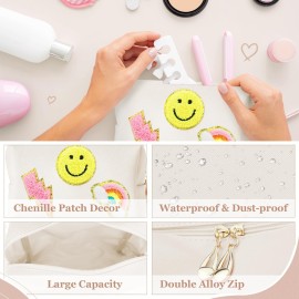 58 Pcs Preppy Makeup Bag Set Aesthetic Cosmetic Bag Travel Makeup Pouch Toiletry Bag 7 Heishi Surfer Bracelets with 50 Cute Stickers for Women Girls Teens Gifts 58 Pcs Preppy Makeup Bag Set Aesthetic Cosmetic Bag Travel Makeup Pouch Toiletry Bag 7 Heishi Surfer Bracelets with 50 Cute Stickers for Women Girls Teens Gifts