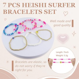 58 Pcs Preppy Makeup Bag Set Aesthetic Cosmetic Bag Travel Makeup Pouch Toiletry Bag 7 Heishi Surfer Bracelets with 50 Cute Stickers for Women Girls Teens Gifts 58 Pcs Preppy Makeup Bag Set Aesthetic Cosmetic Bag Travel Makeup Pouch Toiletry Bag 7 Heishi Surfer Bracelets with 50 Cute Stickers for Women Girls Teens Gifts