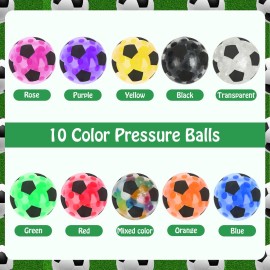 20 Pack Mini Stress Balls Set Fidget Toys for Adults, Colorful Soccer Squishy Squeeze Stress Relief Ball, Party Favors Bags Gifts
