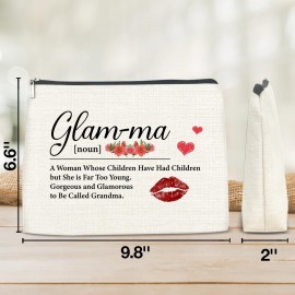 Funny Glamma Gifts Makeup Bag for Grandma Nana Gigi New Glamma, Gifts for Grandma Birthday Christmas Mother\'s Day, Grandma Cosmetic Bag Makeup Pouch Funny Glamma Gifts Makeup Bag for Grandma Nana Gigi New Glamma, Gifts for Grandma Birthday Christmas Mother\'s Day, Grandma Cosmetic Bag Makeup Pouch