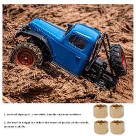 BQLZR RC Brass Wheel Hex Hubs Drive Adapter Replacement for FMS FCX24 1:24 Pack of 4