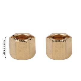 BQLZR RC Brass Wheel Hex Hubs Drive Adapter Replacement for FMS FCX24 1:24 Pack of 4