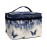 Flashideas Blue Butterfly Print Makeup Bag Large Opening Design Makeup Bag Cosmetic Organizer Storage Case Makeup Organizer Bag for Travel with Makeup Brushes Compartments