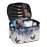 Flashideas Blue Butterfly Print Makeup Bag Large Opening Design Makeup Bag Cosmetic Organizer Storage Case Makeup Organizer Bag for Travel with Makeup Brushes Compartments