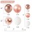 140PCS Rose Gold Balloon Arch Kit Rose Gold Balloons Garland Kit with Confetti Balloon for Baby Shower Birthday Wedding Bachelorette Party Decorations