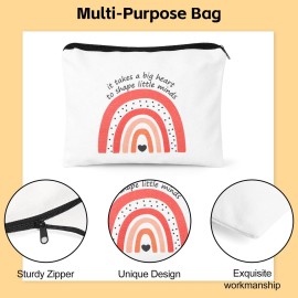 UAREHIBY 16 PCS Teacher Gifts in Bulk, Thank You Teachers Gifts With Makeup Bags, Teacher\'s Appreciation Week Keychain, Bookmark Gift for Teachers, Best Teacher Ever Pen Gift, Christmas Idea