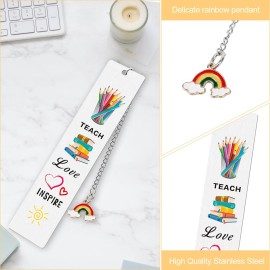 UAREHIBY 16 PCS Teacher Gifts in Bulk, Thank You Teachers Gifts With Makeup Bags, Teacher\'s Appreciation Week Keychain, Bookmark Gift for Teachers, Best Teacher Ever Pen Gift, Christmas Idea