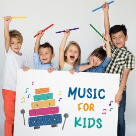 Halloscume 50 Pcs Rhythm Sticks for Kids Classroom Activities, 5 Colors 8 Inch Set of Music Sticks, Wooden Percussion Musical Instruments for Girls and Boys(Bright Color)