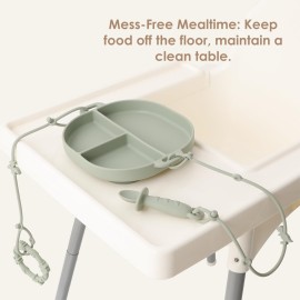 Andy Bear Toy Straps for Baby Toy Safety Straps Silicone High Chair Toy Straps Toddler Bottle Straps for Strollers, High Chair, Cribs, Car Seat, Stroller Accessories Baby Blue