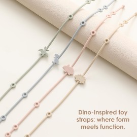 Andy Bear Toy Straps for Baby Toy Safety Straps Silicone High Chair Toy Straps Toddler Bottle Straps for Strollers, High Chair, Cribs, Car Seat, Stroller Accessories Baby Blue