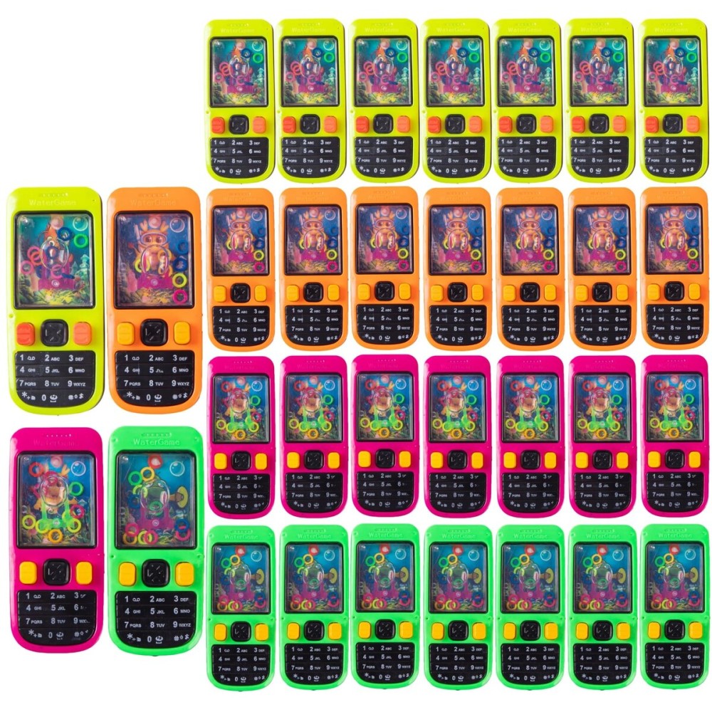 Desyeryamimi 32 Pcs Handheld Water Ring Games for Kids,Party Favors/Goodie Bags Stuffers/Gift Bags/Prize Box/Return Gifts for Kids Birthday/Classroom/Halloween/Christmas/Celebration
