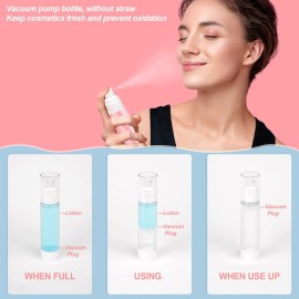 Helandou 19 Pack Leak Proof Silicone Travel Bottles For Toiletries, TSA Approved Shampoo and Conditioner Containers with Tags Comb Airless Pump Jar and Wash Bag