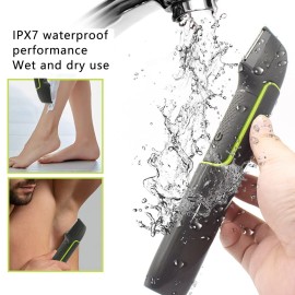 with R Shaped Rounded Corner, Multi Function for Beard Shaving, Body Hair Cutting, Sideburn Trimming, Ergonomic Handle, Retractable, and