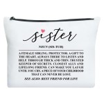 UDNADKEX Sister Gift, Christmas, Birthday, Graduation Gift for Sister Bestie BBF Friendship Gift for Women Best Friends Makeup Bag, Friend Sentimental Gift, Best Friend for Life