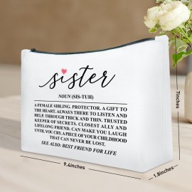 UDNADKEX Sister Gift, Christmas, Birthday, Graduation Gift for Sister Bestie BBF Friendship Gift for Women Best Friends Makeup Bag, Friend Sentimental Gift, Best Friend for Life UDNADKEX Sister Gift, Christmas, Birthday, Graduation Gift for Sister Bestie BBF Friendship Gift for Women Best Friends Makeup Bag, Friend Sentimental Gift, Best Friend for Life