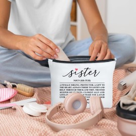 UDNADKEX Sister Gift, Christmas, Birthday, Graduation Gift for Sister Bestie BBF Friendship Gift for Women Best Friends Makeup Bag, Friend Sentimental Gift, Best Friend for Life UDNADKEX Sister Gift, Christmas, Birthday, Graduation Gift for Sister Bestie BBF Friendship Gift for Women Best Friends Makeup Bag, Friend Sentimental Gift, Best Friend for Life