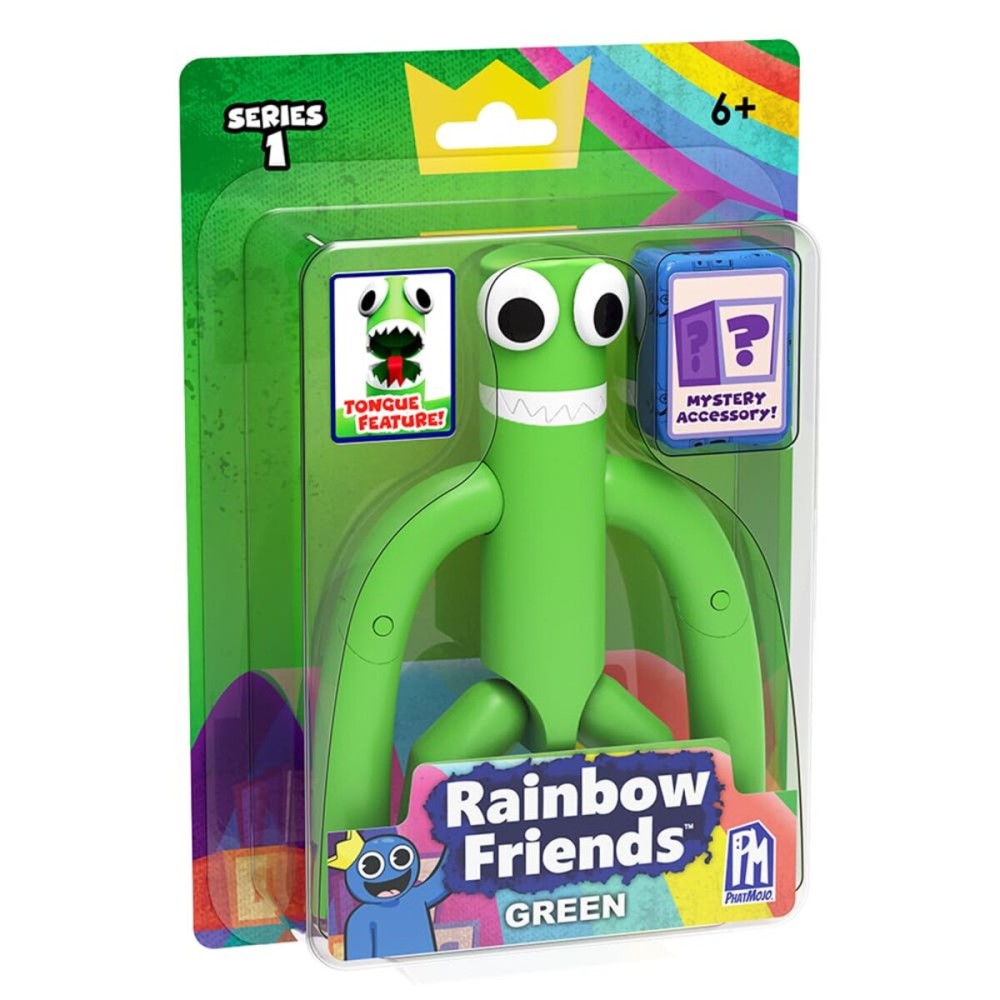 Rainbow Friends - Green Action Figure (5 Tall Posable Figure, Series 1)