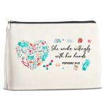 Nurse Gifts for Women, Nurse Makeup Bag Gifts, Thank You Gift for Nurses Assistant Nurse Practitioner, Nurse Appreciation Cosmetic Bag Gift for Retirement Birthday Christmas