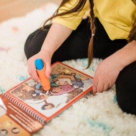 5 Multi-Color Aqua Brushes, Paint with Water Brush Set, Replacement Water Doodle Wow Pens by Kanga Toys for Drawing Books or Magic Mats, for Kids Ages 3+