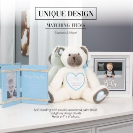 Pavilion Gift Company - Baby Boy - 4 x 6 Vertical Picture Photo Frame Baby Shower Sprinkle Gift Memories Nursery Decor Present