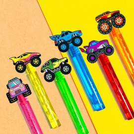 uoyoi Monster Truck Party Favors,24Pcs Car Bubble Wands for Kids,Cool Bubble Wand for Monster Truck Birthday Party Supplies,Classroom Prizes Pinata Goodie Bag Stuffers Gift