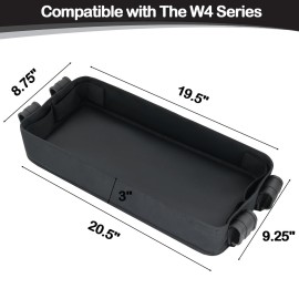Stroller Snacks Tray for Wonderfold Wagon W Series Accessories Waterproof Kids Toy Placement Faux Leather Sides for Eating and 4 Kids Cup Holder (W4 Series)