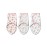 Ouch Baby Cotton Swaddle Wrap | Improves Sleep & Calms Startle Response | 100% Knitted Cotton | Adjustable Velcro Swaddle for Newborn Boys & Girls | 0-3 Months | Pack of 3 (Floral Edition)