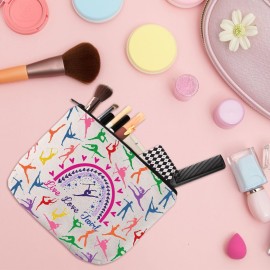 WSNANG Baton Twirler Cosmetic Bag Live Love Twirl Makeup Bag Twirler Mom Gift Baton Twirling Gift Gymnast Twirling Gift (Love Twirl bag)