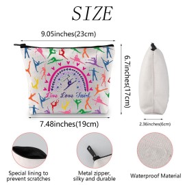 WSNANG Baton Twirler Cosmetic Bag Live Love Twirl Makeup Bag Twirler Mom Gift Baton Twirling Gift Gymnast Twirling Gift (Love Twirl bag)