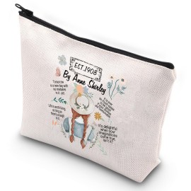 G2TUP Anne Novel Inspire Makeup Bag Anne Shirley Fans Gift Anne Book Literary Cosmetic Bag Book Lovers Merch (An Makeup bag)