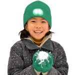 HEAD LIGHTZ Headlightz by Roq Innovation - Kids Beanie with Light and Glove Set - Unisex LED Beanie Hat with Light Built in, Rechargeable, Green