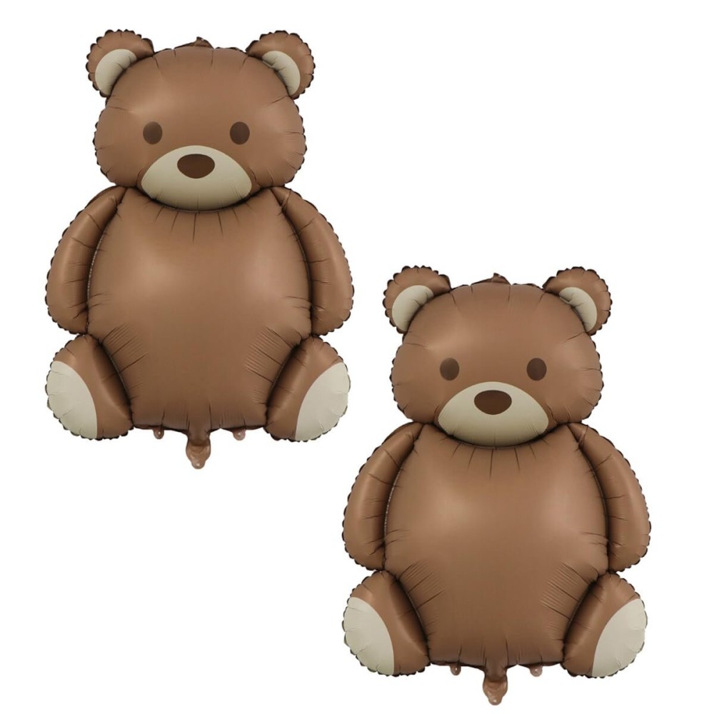 Bear Balloons Large Brown Bear Foil Balloons Baby Show Birthday Party Decoration 2 Pieces