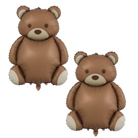 Bear Balloons Large Brown Bear Foil Balloons Baby Show Birthday Party Decoration 2 Pieces