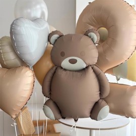 Bear Balloons Large Brown Bear Foil Balloons Baby Show Birthday Party Decoration 2 Pieces