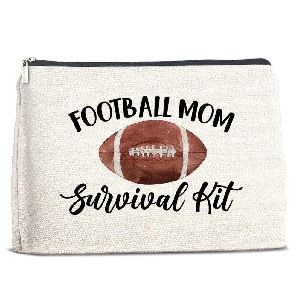 Football Player Mom Gift Football Lover Makeup Bag Gift for Football Player, Thank You Gifts for Football Mom Cosmetic Bag