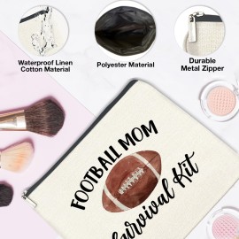 Football Player Mom Gift Football Lover Makeup Bag Gift for Football Player, Thank You Gifts for Football Mom Cosmetic Bag
