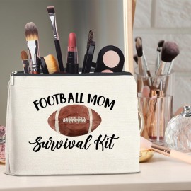 Football Player Mom Gift Football Lover Makeup Bag Gift for Football Player, Thank You Gifts for Football Mom Cosmetic Bag