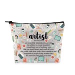 G2TUP Artist Definition Makeup Bag - Art Teacher & Lovers Gift - Cosmetic Bag for Painters
