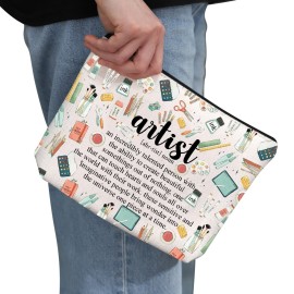 G2TUP Artist Definition Makeup Bag - Art Teacher & Lovers Gift - Cosmetic Bag for Painters