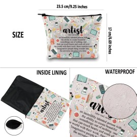 G2TUP Artist Definition Makeup Bag - Art Teacher & Lovers Gift - Cosmetic Bag for Painters