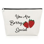 Strawberry Lover Gifts Makeup Bag Strawberry Gifts Fruit Lover Gift Strawberry Birthday Gifts for Wife Girlfriend Friend Strawberry Party Gifts Travel Cosmetic Pouch Strawberry Themed Gifts