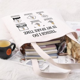 G2TUP Funny Cockatiel Gift Play With My Cockatiel Tote Bag Lover Handbag Mom Gift Merch