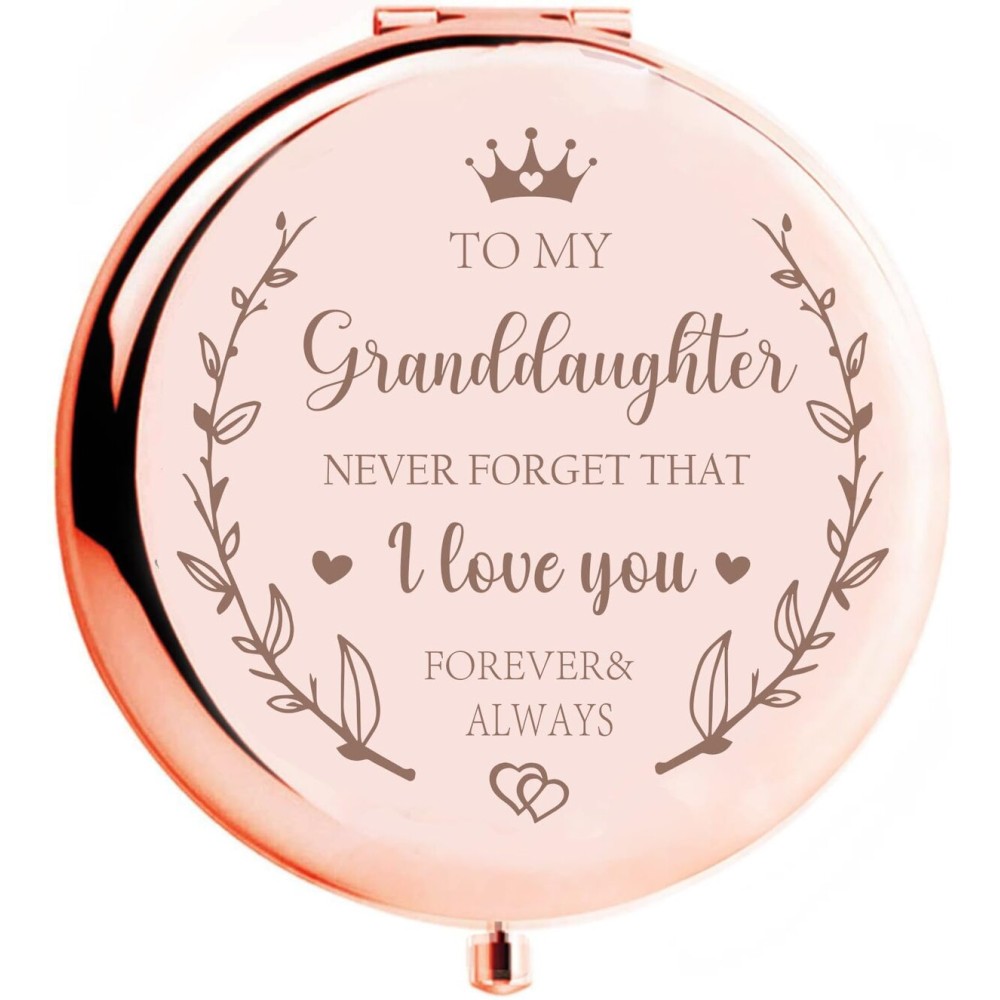 KGKAIMIZL Granddaughter Compact Makeup Mirror from Grandma & Grandpa, Ideal for Birthday Gifts, Includes Travel-Size Mirror & Light KGKAIMIZL Granddaughter Compact Makeup Mirror from Grandma & Grandpa, Ideal for Birthday Gifts, Includes Travel-Size Mirror & Light