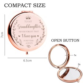 KGKAIMIZL Granddaughter Compact Makeup Mirror from Grandma & Grandpa, Ideal for Birthday Gifts, Includes Travel-Size Mirror & Light KGKAIMIZL Granddaughter Compact Makeup Mirror from Grandma & Grandpa, Ideal for Birthday Gifts, Includes Travel-Size Mirror & Light