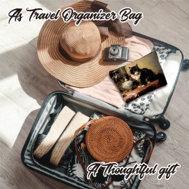 YKYENR Art Theme Makeup Bag - Sloppy Cats On The Desk - Drawing Printing Cosmetic Bag, Toiletry Bag Gift For Girls, Teen, Personal Care & Accessories - A09