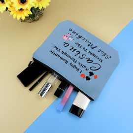 Funny Gambler Makeup Bag Casino Lover Slot Machine Cosmetic Bag Christmas Birthday Gift for Gambler Casino Lover Friends Her Grandma Retirement Gift Blue Gambling Zipper Pouch