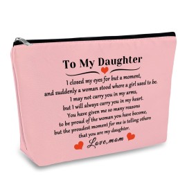 Adult Daughter Gift Daughter Gift from Mom Makeup Bag Christmas Birthday Graduation Wedding Gifts for Daughters Pink Cosmetic Bag Travel Toiletry Bags Daughters Bridal Shower Gifts Make Up Pouch Adult Daughter Gift Daughter Gift from Mom Makeup Bag Christmas Birthday Graduation Wedding Gifts for Daughters Pink Cosmetic Bag Travel Toiletry Bags Daughters Bridal Shower Gifts Make Up Pouch