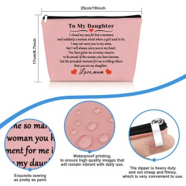 Adult Daughter Gift Daughter Gift from Mom Makeup Bag Christmas Birthday Graduation Wedding Gifts for Daughters Pink Cosmetic Bag Travel Toiletry Bags Daughters Bridal Shower Gifts Make Up Pouch Adult Daughter Gift Daughter Gift from Mom Makeup Bag Christmas Birthday Graduation Wedding Gifts for Daughters Pink Cosmetic Bag Travel Toiletry Bags Daughters Bridal Shower Gifts Make Up Pouch