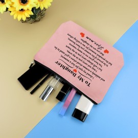 Adult Daughter Gift Daughter Gift from Mom Makeup Bag Christmas Birthday Graduation Wedding Gifts for Daughters Pink Cosmetic Bag Travel Toiletry Bags Daughters Bridal Shower Gifts Make Up Pouch Adult Daughter Gift Daughter Gift from Mom Makeup Bag Christmas Birthday Graduation Wedding Gifts for Daughters Pink Cosmetic Bag Travel Toiletry Bags Daughters Bridal Shower Gifts Make Up Pouch